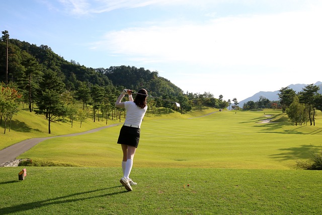 golf, green, field